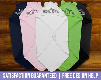Custom and Personalized Hooded Baby Bath Towel