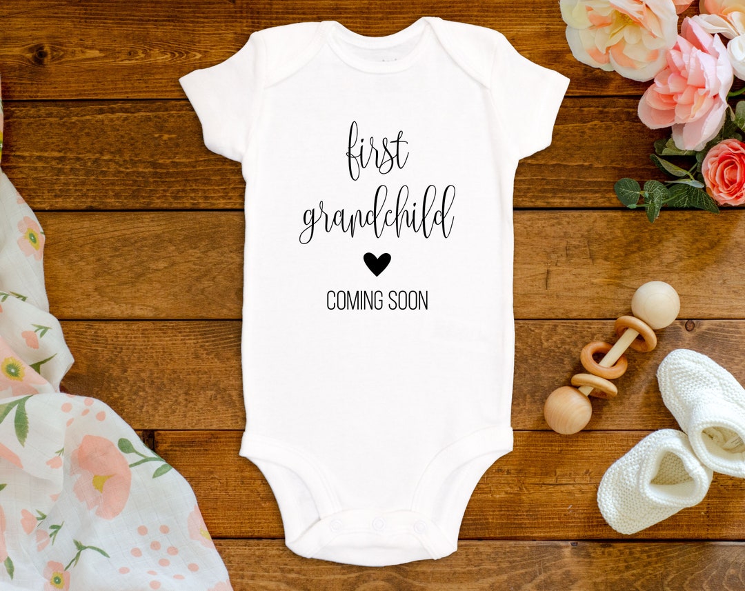 First Grandchild Coming Soon Onesie®/bodysuit Etsy
