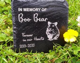 Personalised Engraved Slate hamster Pet Memorial Grave Marker Plaque
