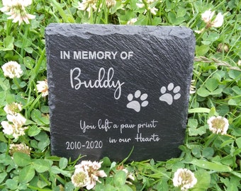 Personalised Engraved Slate Pet Memorial Grave Marker Plaque Dog for Cat