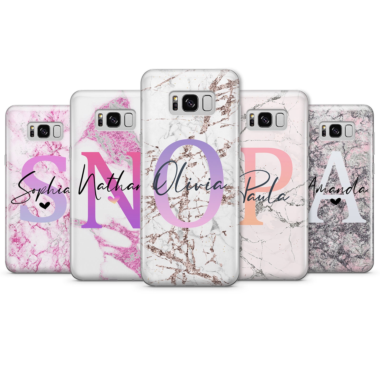 Personalised Initials Custom Your Name Phone Case Cover Etsy