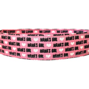 Mamas Girl Dog Collar, Squirrel Collar,  Pet Gift, girl dog collar, Funny Dog Collar, Mother&#39;s Day
