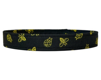 Bumble Bee Dog Collar, Bumble Bee, Pet Gift, Gold Bee Pet Collar, Bee Print Dog Collar, Cute Girl Boy Dog Collar