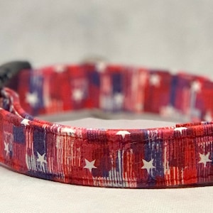 Stars and Stripes adjustable Dog Collar