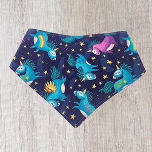 Unicorn pet Bandana with snap closure