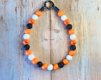 Personalized Beaded Dog Necklace: Handmade Halloween Puppy Gift