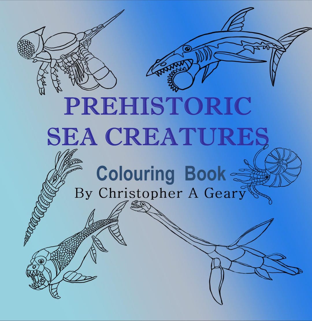 Prehistoric Sea Creatures Colouring Book - Etsy