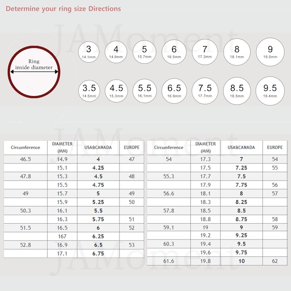 Ring Size Chart For Women