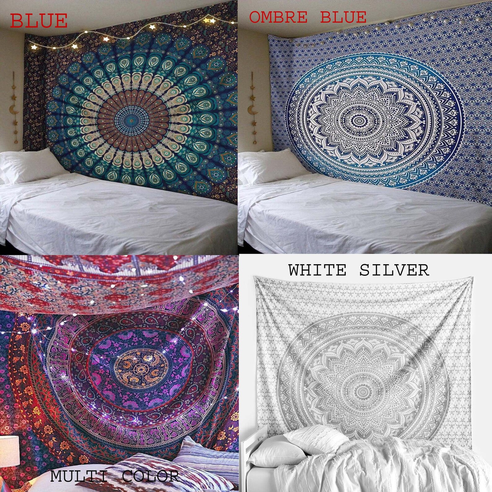 Wall Tapestry Mandala Tapestry Wall Hanging Tapestry Cotton Etsy