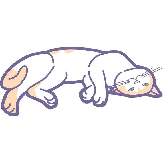 Chat Qui Dort Conception Coupe Fichier Svg Et Png Tout Usage Etsy Chat Qui Dort Conception Coupe Fichier Svg Et Png Tout Usage Etsy