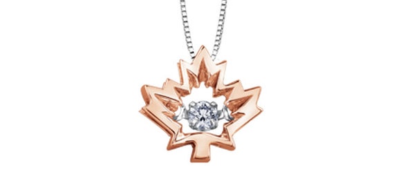 Maple leaf diamonds pendants deals