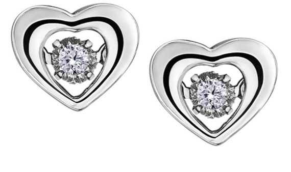 Gabriel & Co. - EG14266W45SA - 14K White Gold Diamond and Sapphire Stud  Earrings