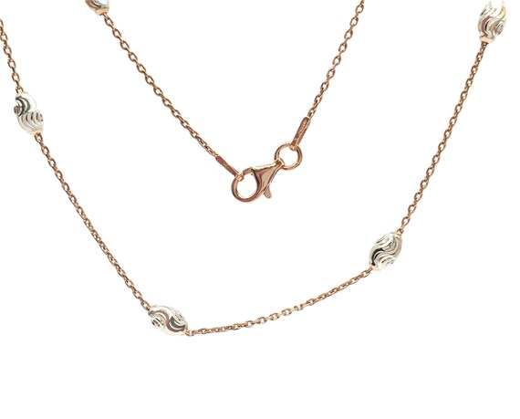 Rose Gold Plated Sterling Silver Chain 