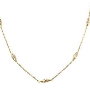 10K Yellow Gold 0.45cttw Diamond Necklace - 20”