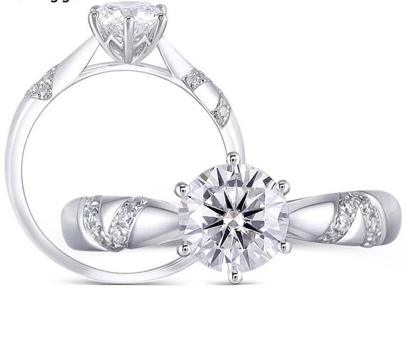Cut Moissanite Solitaire | Etsy 