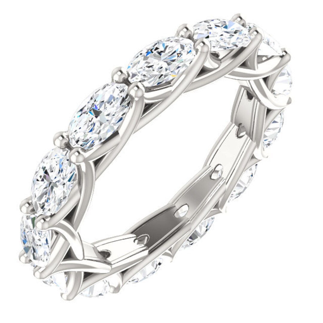 Oval Eternity Band Etsy