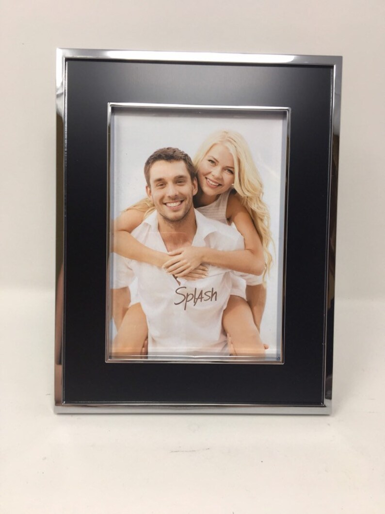 5x7 Black Frame with Silver Trim