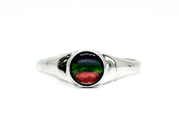 Ammolite ring sterling silver deals