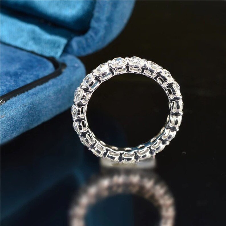 SALE 2 Carats Moissanite Eternity Band in 14K - Etsy
