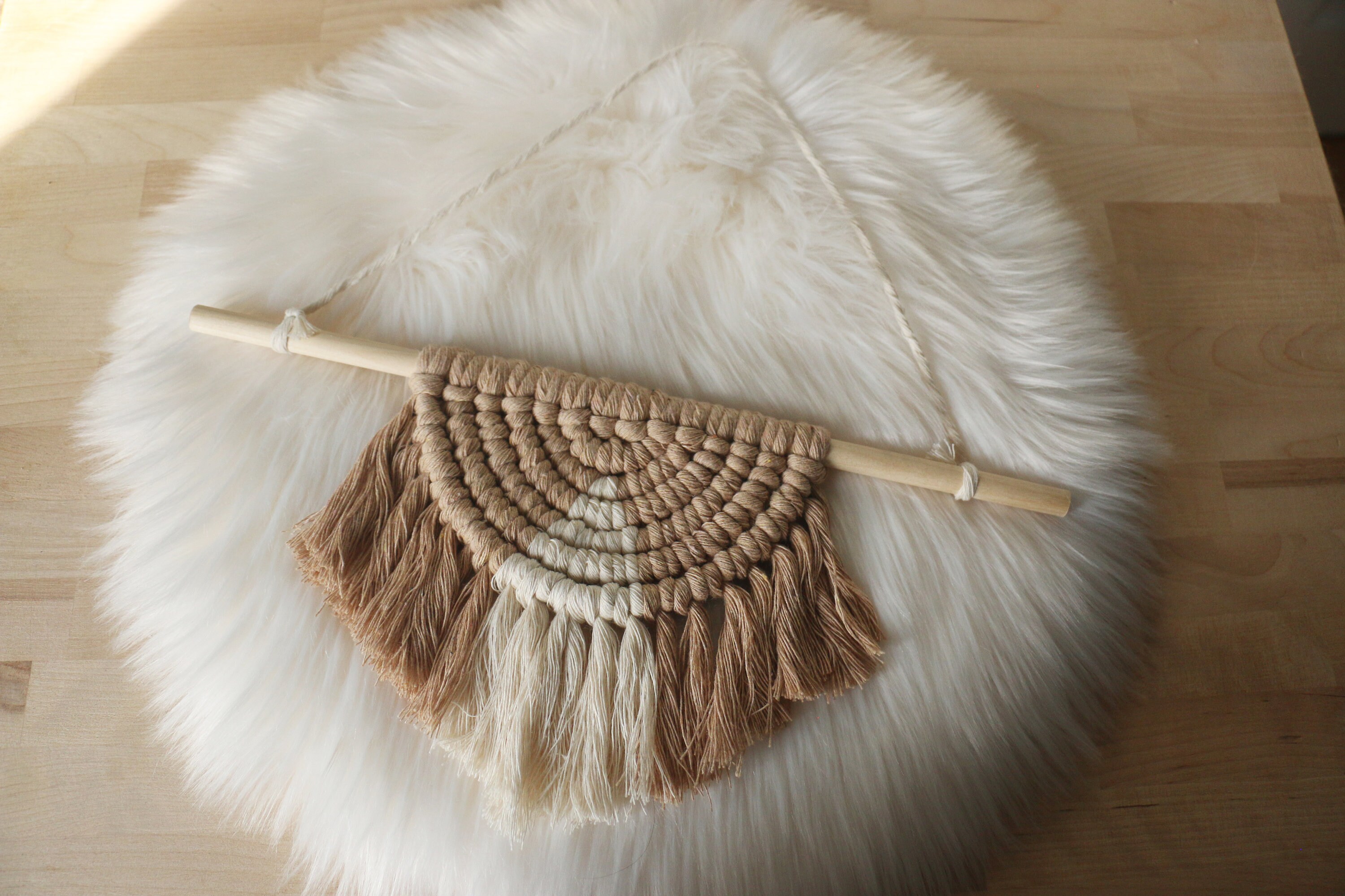 Wall Hanging Semicircle Macramé Wall Decoration Boho Etsy UK