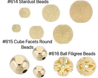 14K Gold Filled Ball Stardust Beads /Facets Round Beads/Ball Filigree Beads 2mm/3mm/4mm/5mm/6mm/7mm/8mm/10mm/12mm/16mmp
