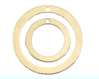 14K Gold Filled Round Loop Flat Sheet Charm