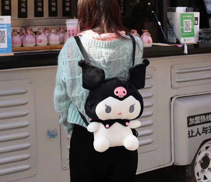 Kuromi Loli Backpack Shoulder Bag Female Bag Soft Plush Etsy