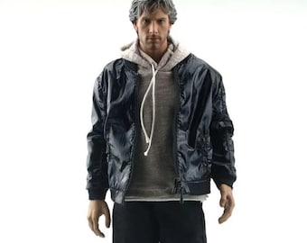 1/6スケール 男性用 野球ジャージ ジャケット トレンディなトップス 服 モデル 12インチ 兵士 アクションフィギュア ボディ ドール ケン