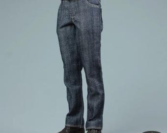 1/6スケール ジーンズ パンツ ズボン ベルト付き 服 モデル 12インチ 男性兵士 ノーマルボディ アクションフィギュア 人形 ケン 美しい色