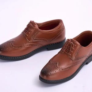1/6 Scale Male Brogue Suit Leather Shoes Hollow Shoes Model Clothes Accessory Fit 12&#39;&#39; Soldier Action Figure Body Ken