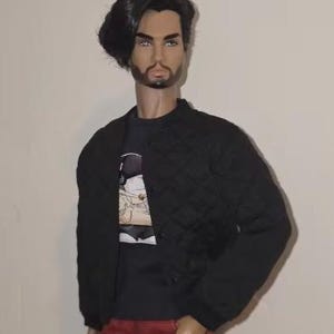 1/6 Scale Trendy Jacket Casual Coat Clothes Accessory Model Fit 12" Male Soldier Action Figure Body Dolls Ken Black