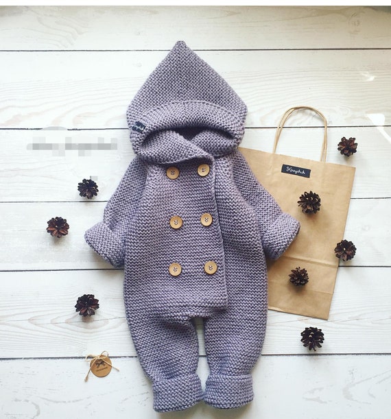Baby romper newborn baby winter clothes baby gifts,New mommy gift set Congrats pregnancy baby girl boy knitted jumpsuit photo props