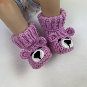 Gebreide babyslofjes babyschoenen pasgeboren sokken baby shower cadeau voor baby zwangerschap aankondiging klaar om te verzenden baby geslacht onthullen afbeelding 1