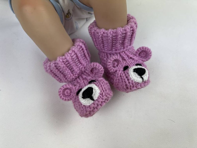 Gebreide babyslofjes babyschoenen pasgeboren sokken baby shower cadeau voor baby zwangerschap aankondiging klaar om te verzenden baby geslacht onthullen afbeelding 1