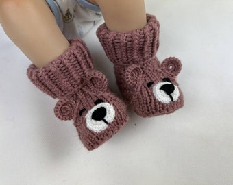 Knitted Baby Booties Baby Shoes Newborn Socks Baby Shower Gift for Baby Pregnancy Announcement Ready to ship Baby Gender Reveal