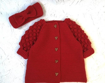 Ensemble pour fille, manteau à capuche en laine, printemps chaud, vêtements de bébé personnalisés, cardigan à capuche ours, tenues d'automne pour bébé fille, cardigan-pull pour petite fille