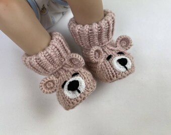 Knitted Baby Booties Baby Shoes Newborn Socks Baby Shower Gift for Baby Pregnancy Announcement Ready to ship Baby Gender Reveal