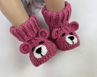 Botines de bebé tejidos Zapatos de bebé Calcetines para recién nacidos Regalo para baby shower Anuncio de embarazo Listo para enviar Revelación de género del bebé