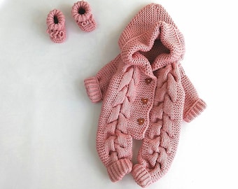 Set pagliaccetto e stivaletti per bebè Tuta in maglia per neonato Neonato Abbigliamento invernale per neonato Set per neonato Nuovo set regalo per la mamma Abito da portare a casa