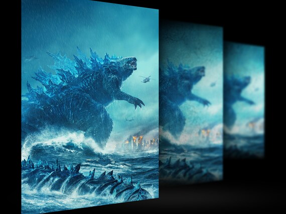 Godzilla King Of Monsters 2019 Movie Poster Wall Art Etsy