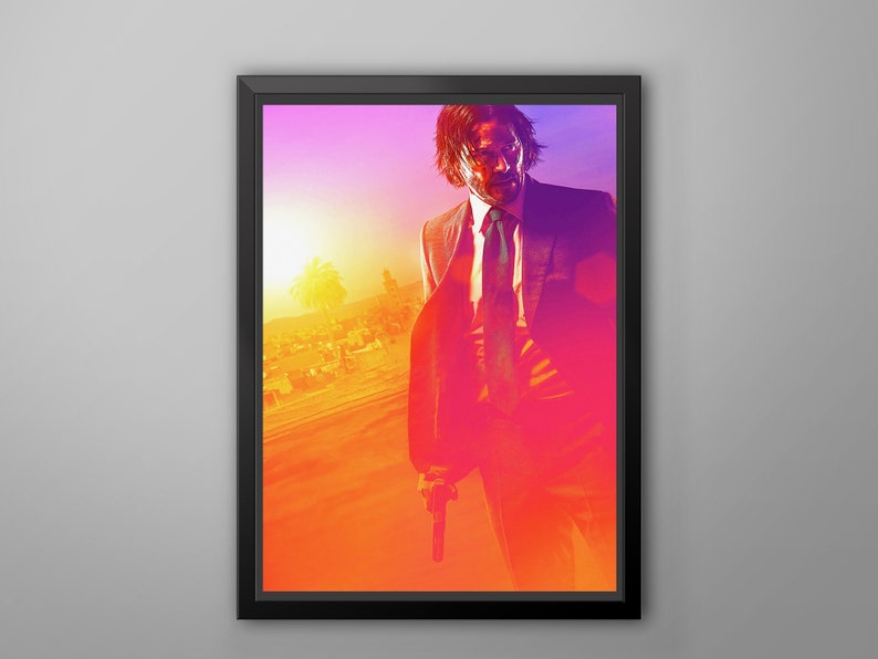 Chapter 3 Parabellum 2019 Keanu Reeves Movie Poster Wall Art Home Decor Print John Wick