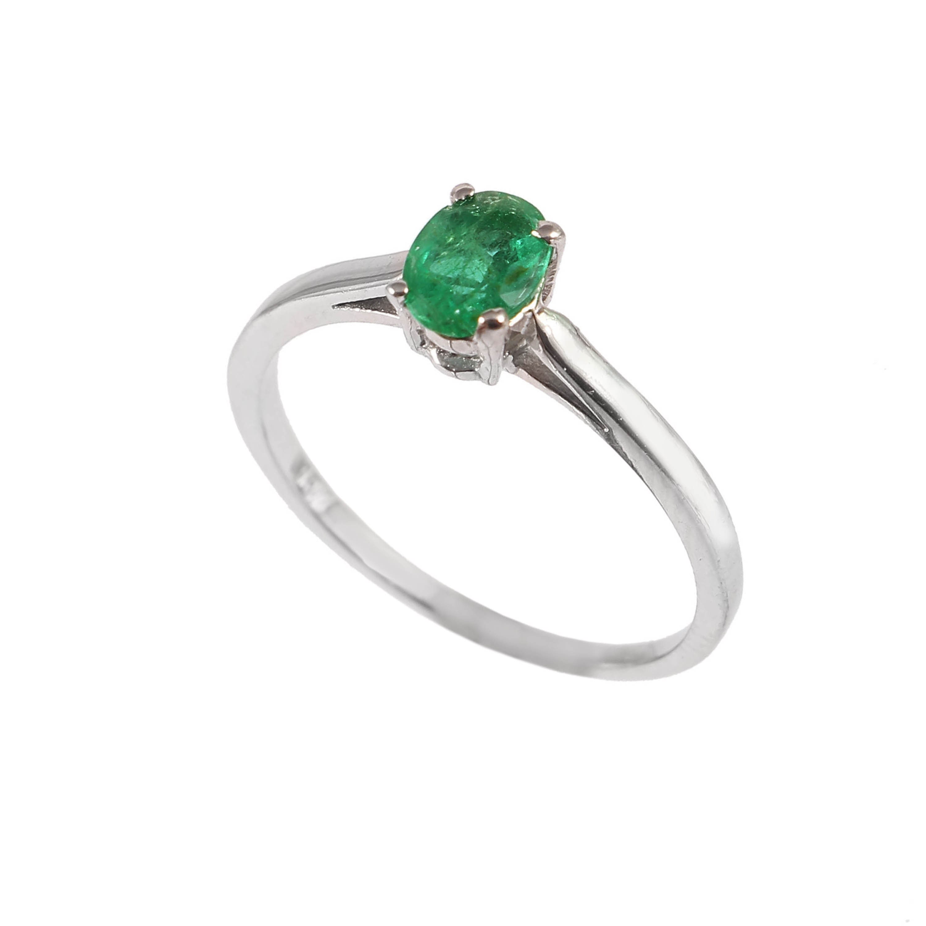 Natural Emerald Ring Dainty Minimalist Ring Vintage Thin - Etsy