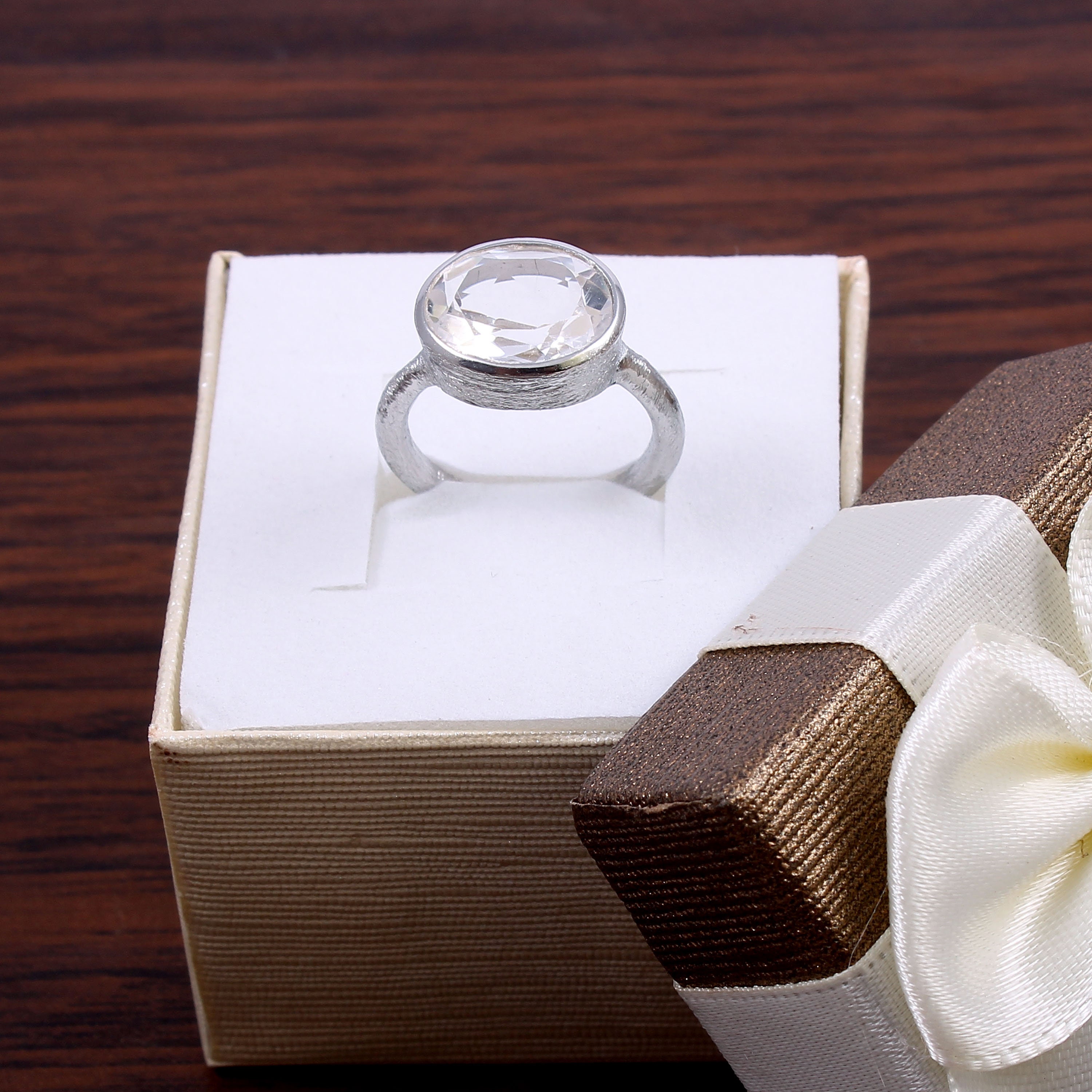 Solid Crystal Rings Natural Rock Crystal Quartz Ring, Statement Ring, Boho Ring, Brush ...