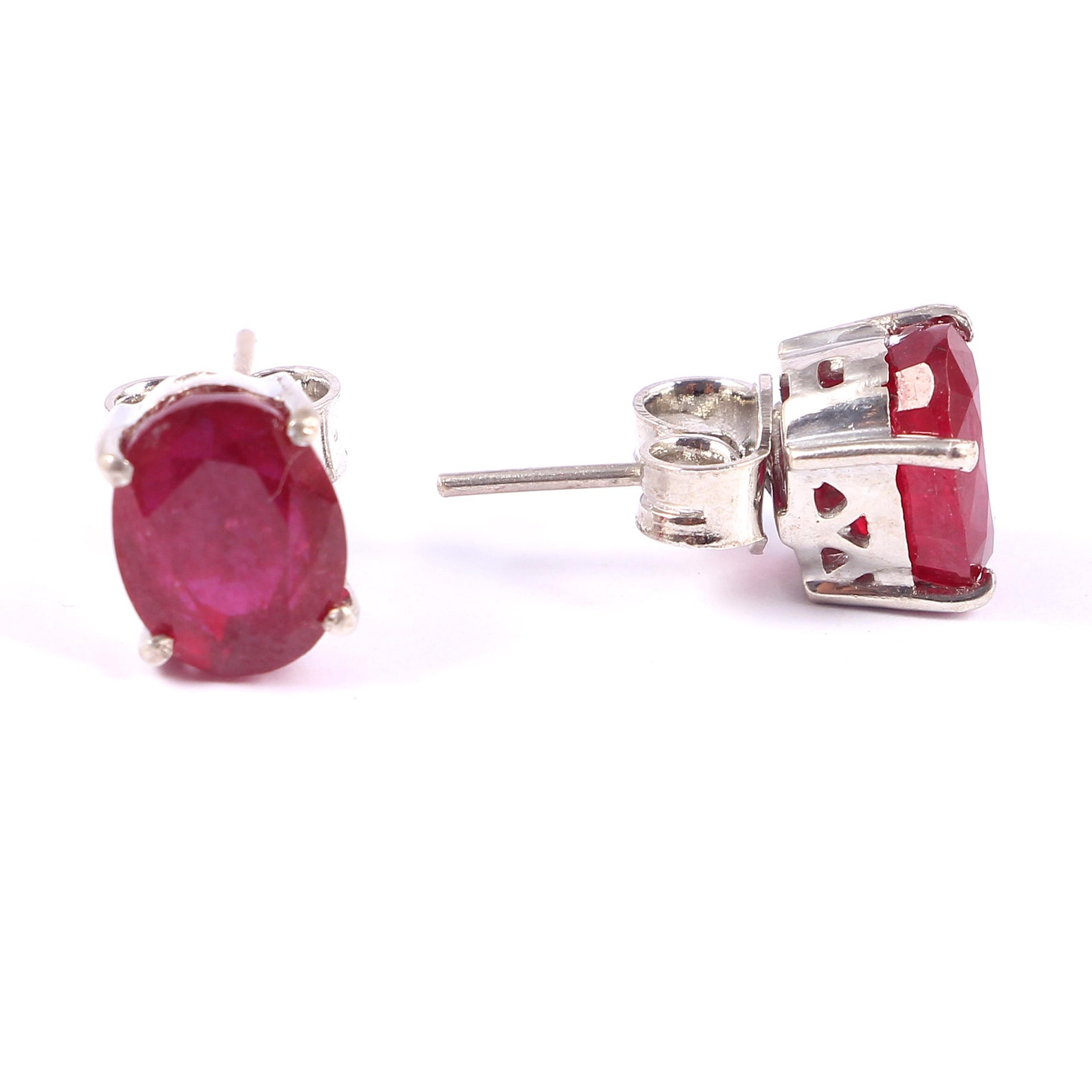 Natural Ruby Earrings Stud Earrings Delicate Statement | Etsy