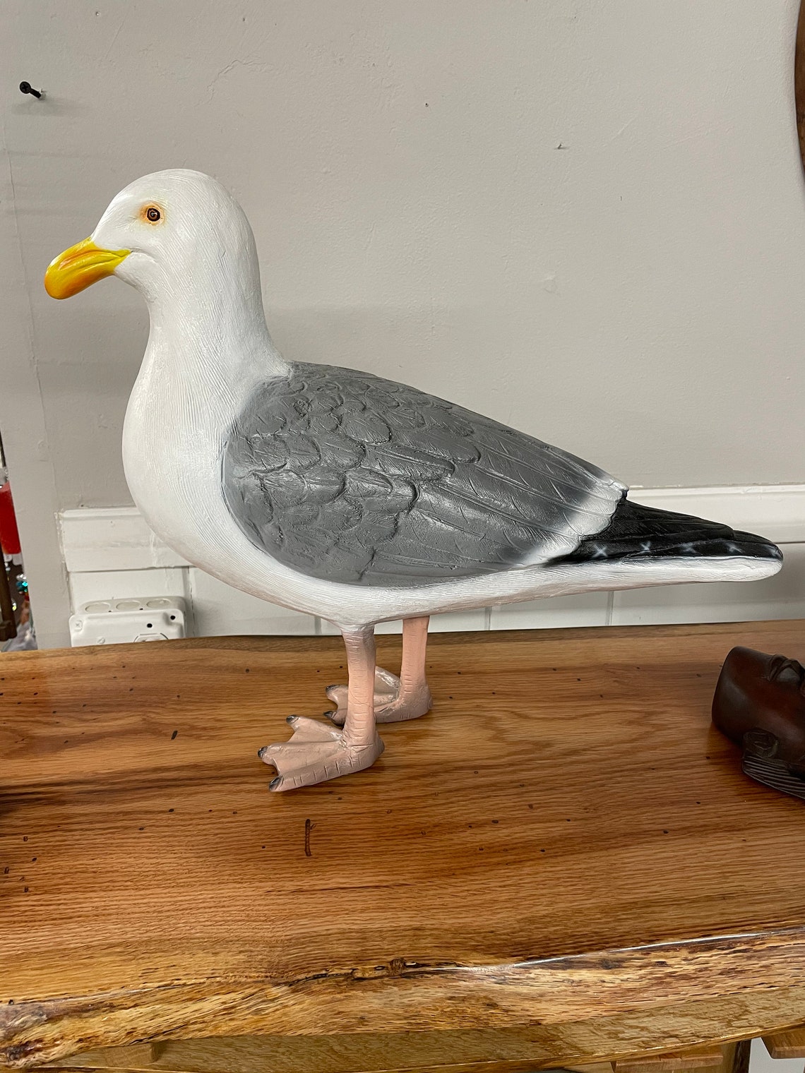 Seagull statue life size large. Etsy