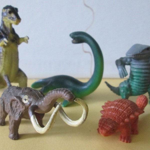5 Dinosaurier Figuren aus den 80er Jahren Vintage