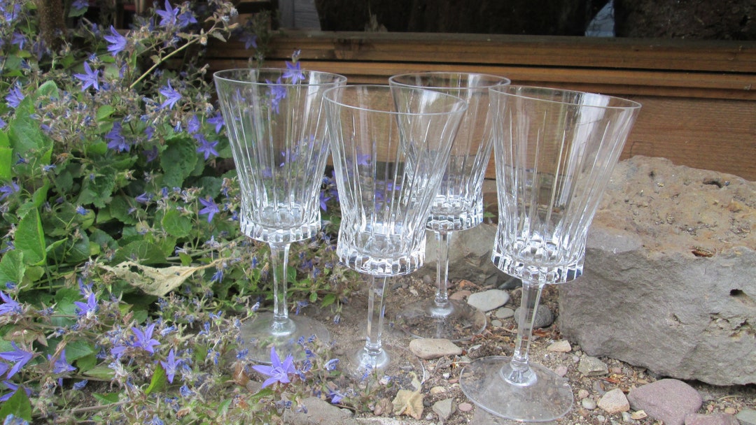 4 Fine Crystal Wine Glasses Etsy