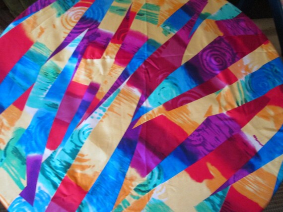 Großes farbenfrohes Seidentuch 101 x 104 cm Reine… - image 4