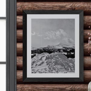 Colorado Mountains B&W Digital Art Print - Fotografie, Sofort Download, Wand-Dekor, Breckenridge, Landschaft, Rocky Mountains