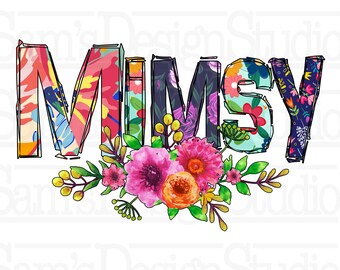Mimsy With Flowers PNG Mimsy Sublimation Designs Downloads - Etsy